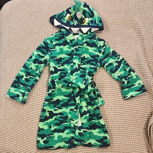 Toddler Size 2/3 Hooded Swim Bath Robe French Terry Belt NEW Members Mark